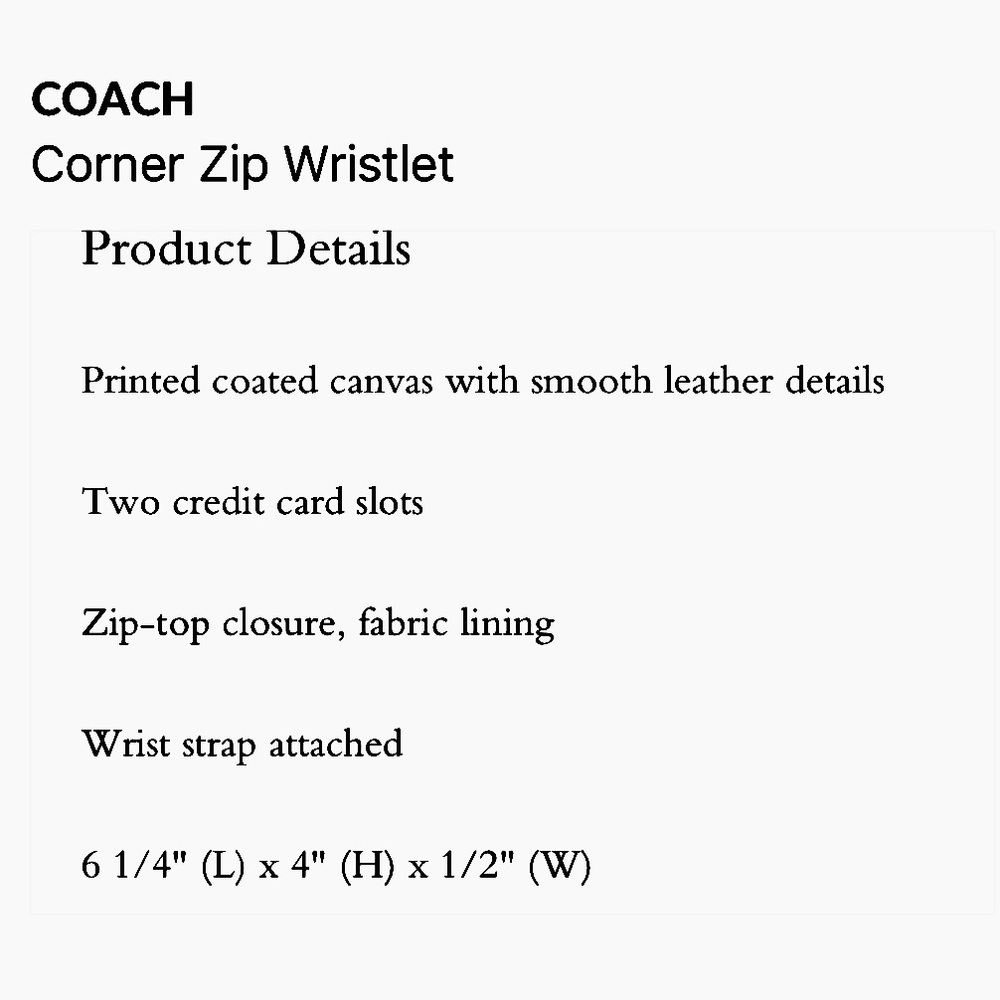 NWT Coach Gold Leather Wristlet - Picture 3 of 9